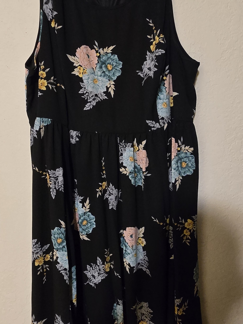 Torrid Black Floral Sleeveless Midi Dress - Size 26 / 4X